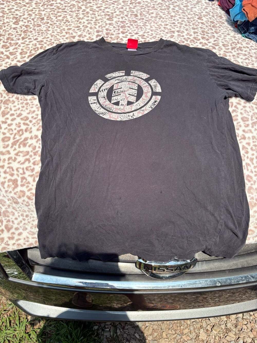 Element Skateboard Vintage Graphic Logo Black T-Shirt Medium M457BOL